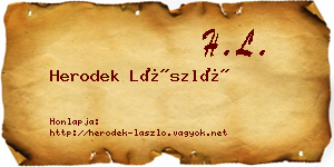 Herodek László névjegykártya