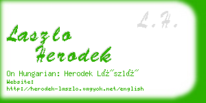 laszlo herodek business card